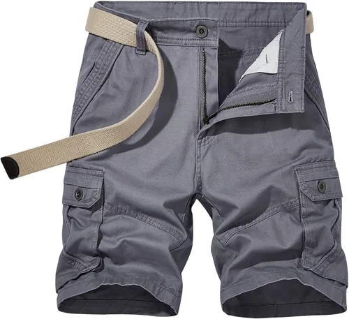 Vista 13 de Men Cargo Shorts Classic Fit Lightweight Ripstop Pants Tactical Outdoor Work Short Trousers with Multi Pocket