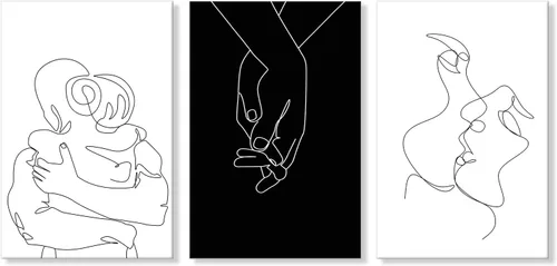 Vista 10 de Arte Gracioso de Baño en Lona para Pared en Blanco y Negro Juego de Inodoro y Tina Cartel Impreso en 3 Piezas Pintura de Citas de Baño Estilo Retro