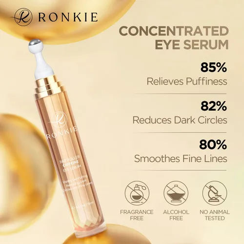 Vista 2 de RONKIE Crema de Ojos para Ojeras - Crema Bajo los Ojos con Retinol de Cafeína - Reduce las Bolsas Debajo de los Ojos y las Líneas Finas