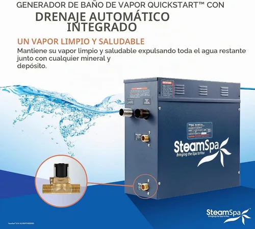 Vista 8 de 6kw Steam Sauna Generator Sentry Series 240v Steam Generator Continuous Dual-Tank Design Creates Non-Stop Steam Output, Rapid Steam Generation In
