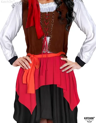 Vista 5 de KatchOn Disfraz de pirata de Halloween para mujer, vestido adulto para cosplay