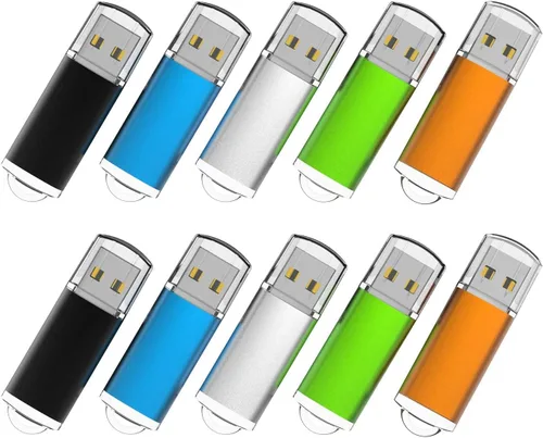 Vista 11 de RAOYI 10 unidades de 1 GB USB Flash Drive 1G Pen Drive USB 2.0 Memory Stick Thumb Drive Negro