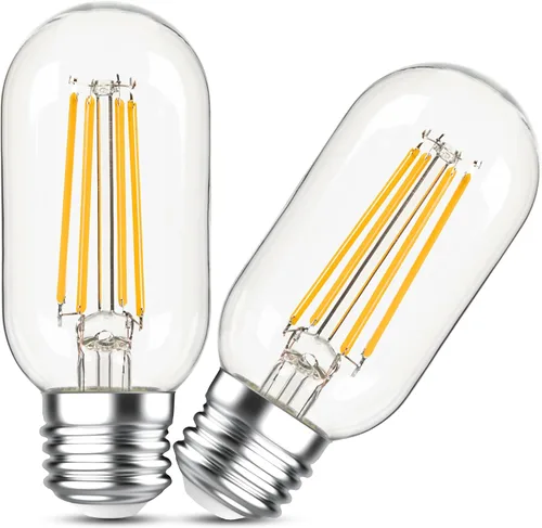 Vista 13 de Bombillas tubulares regulables E26 de 40 W, bombillas LED T10 de 4 W, 2200 K, blanco suave tipo T Bulbo sin parpadeo, para lámpara de araña