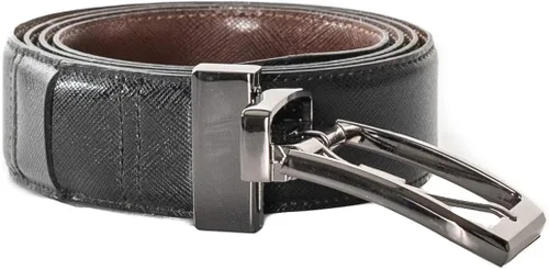 Vista 6 de MONZA Cinturón de cintura formal reversible y elástico, 1.25 pulgadas, ambos lados, cinturón elástico de piel