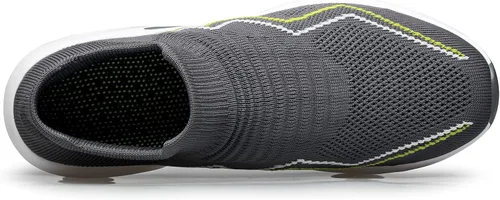 Vista 5 de YHOON - Calzado deportivo de mujer para caminar, tenis sin cordones fáciles de poner, para enfermeras, con malla y cámara de aire, casuales, tenis