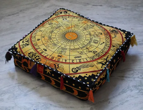 Vista 25 de ICC - Funda de cojín cuadrada grande de algodón con diseño de mandala, funda de almohada hippie, funda de almohada para el suelo con cremallera