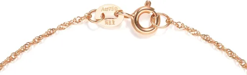 Vista 5 de CHOW SANG SANG Collar de cadena de cuerda de oro macizo de 18 quilates para mujer 03818N