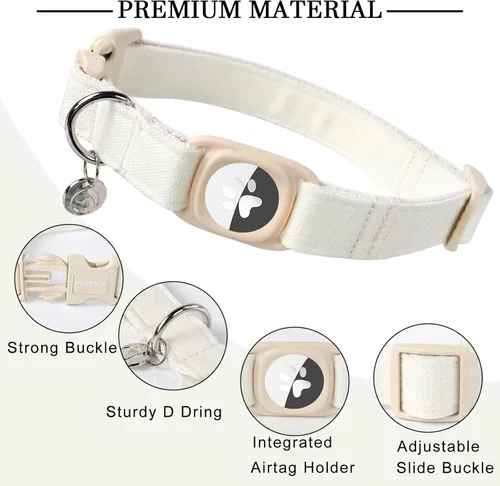 Vista 24 de DOGWONG Collar para perro de San Valentín, collar ajustable de algodón con corazón de caramelo azul, perfecto para perros pequeños a medianos