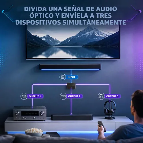Vista 8 de J-Tech Digital Interruptor digital premium de señal de fibra óptica a audio SPDIF, con conexión TOSLINK, con control remoto