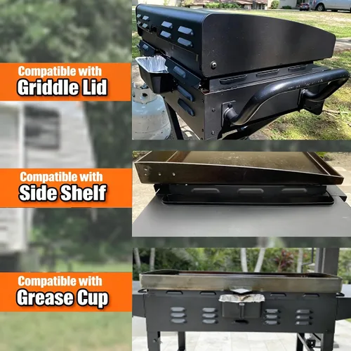 Vista 6 de Protector de viento magnético para plancha Blackstone de 22 pulgadas, compatible con accesorios de parrilla Blackstone, bloqueador de viento