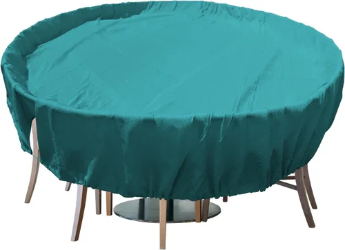 Vista 9 de Fundas para muebles de patio, impermeables, resistentes a los rayos UV, resistentes a los rayos UV, para exteriores, mesa redonda y rectangular