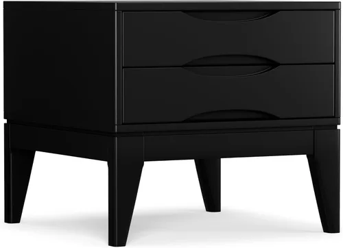 Vista 8 de SIMPLIHOME Harper - Mesa auxiliar rectangular de madera maciza de 22 Negro