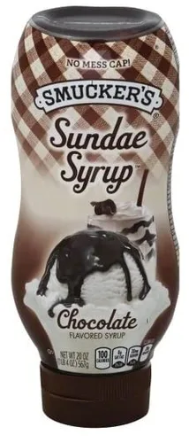 Vista 3 de Sundae Jarabe, caramelo de mantequilla, chocolate y caramelo, 20 onzas (paquete de 3) – con esparcidor Make Your Day