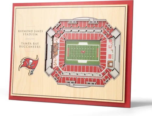 Vista 18 de YouTheFan Arte de pared de 5 capas con vista del estadio de la NFL