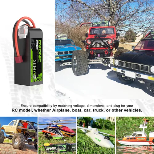 Vista 5 de OVONIC 6S LiPo Batería 3500mAh 22.2V 130C RC Batería con Dean Estilo T Conector