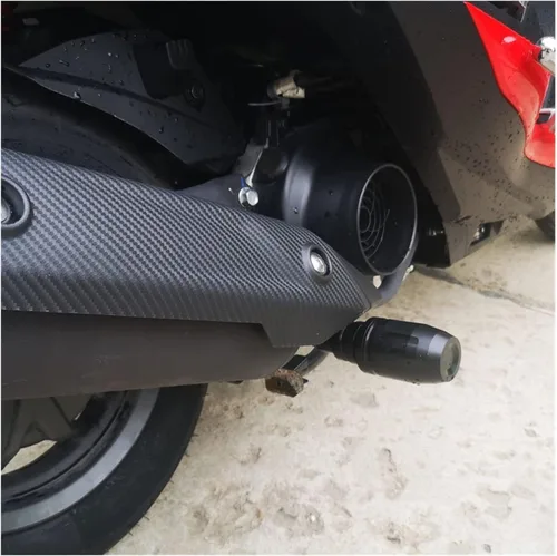 Vista 6 de for Yamaha MT-03 MT03 MT 03 Motorcycle CNC Aluminium Crash Pads Exhaust Frame Slider Protector Anti-Fall Frame Sliders (Color : Black)