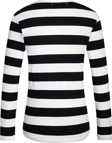 Vista 2 de Camii Mia -Manga larga-Camisetas-para-Hombre-Camisas a rayas Algodón Cuello Redondo Ligero Causal