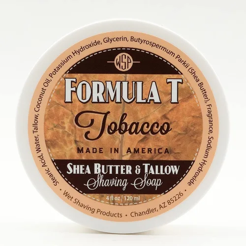 Vista 4 de Jabón de afeitar WSP Formula T (Barbería) 4 Oz Hecho con Manteca de Karité y Sarga