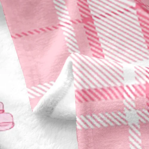 Vista 5 de Erosebridal Manta de franela con inicial de letra B, manta de forro polar con lazo rosa, 40 x 50 pulgadas, bonitos lazos del alfabeto, manta