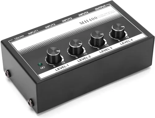 Vista 9 de AUNMAS Mezclador de línea de 4 canales, equipo de audio de ruido ultra bajo (#2)