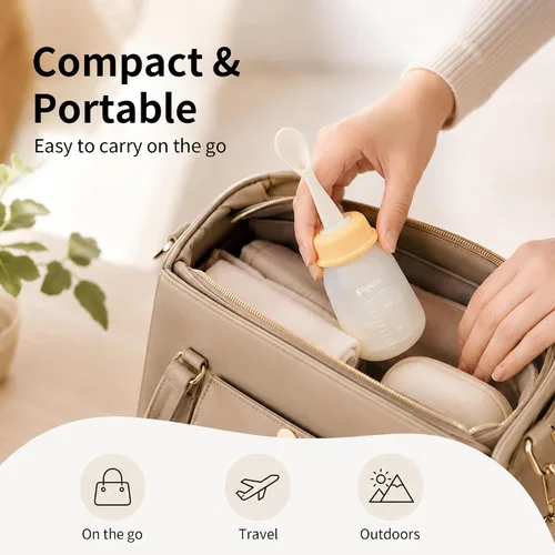Vista 4 de Pigeon Cuchara de destete para bebés con biberón para bebés de más de 6