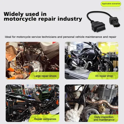 Vista 7 de Obd2 Adaptador para motocicleta Ducati 4 pines a 16 pines OBD Cable Obd1 to Obd2 Adapter for Diavel/Multistrada 1200/Panigale 1199/Monster