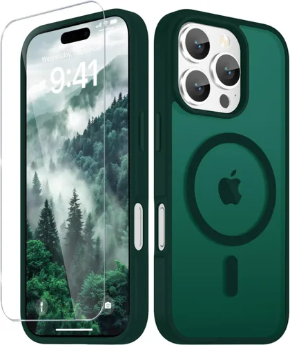Vista 584 de Funda para Google Pixel 10 Pro XL, cubierta magnética mate, color negro Fit for MagSafe, Screen Protector included, Shockproof Military Grade