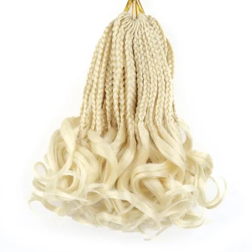 Vista 23 de Cabello para Trenzas Rizo Francés Color 1 Trenzas de Ganchillo Rizo Francés 10 Pulgadas Trenzas de Caja Cabello de Ganchillo para Mujeres y Niños
