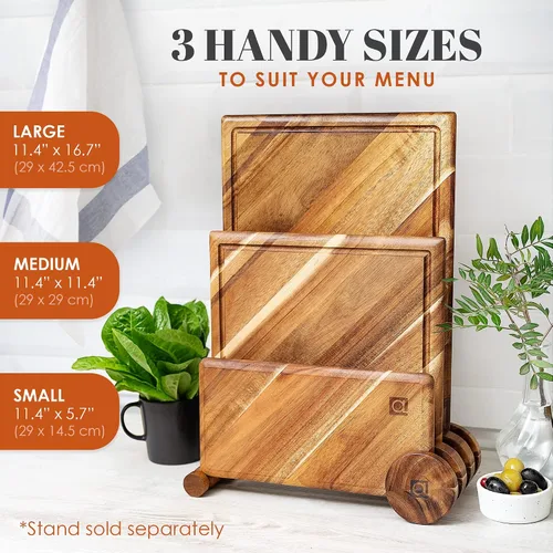 Vista 6 de Apace Living Acacia - Caja de pan Arise + juego de tablas de cortar de coro