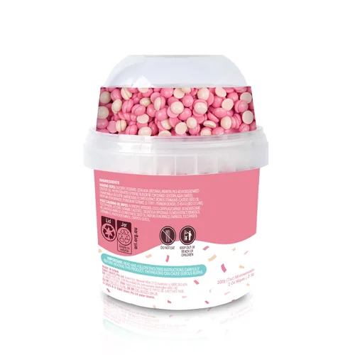 Vista 3 de Nad's Waxing Dots - Cuentas de cera dura de fresas y crema, fórmula sin tiras para microondas para mujeres