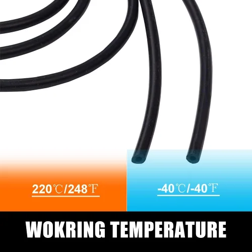 Vista 5 de 6mm 1/4" Manguera de vacío de silicona de línea de tubo flexible 275 PSI presión máxima 10 pies para líneas de vacío automotriz, turbocompresores
