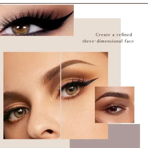 Vista 7 de HOSAILY Paleta de sombra de ojos mate 4 en 1, sombra de ojos marrón topo neutro para mujeres mayores, maquillaje de sombra de ojos en polvo