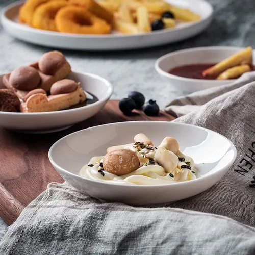 Vista 4 de Juego de platos de salsa de soja, platos irrompibles de melamina para condimentos para sushi, 1.5 onzas para servir pequeños platos de aperitivos