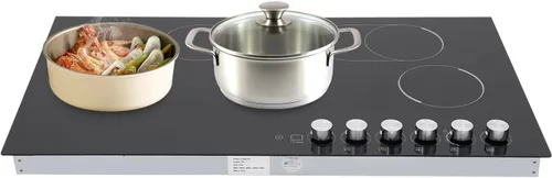 Vista 10 de Cocina de cerámica, 20 x 12 pulgadas, 2 quemadores integrados, estufa eléctrica con control táctil, temporizador de bloqueo infantil, estufa