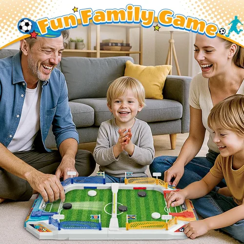 Vista 6 de SpringFlower Mini Mesa de Futbolín para Niños, Juego de Mesa de Fútbol, Regalos para Niños de 4 5 6 7 8-12 Años, Juguetes para Edades 4-6 5-7 8-12