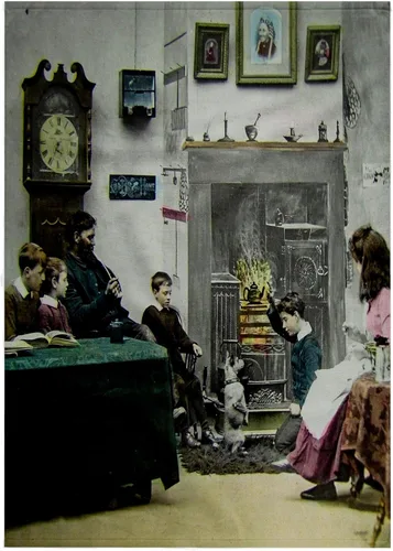 Vista 8 de 3dRose Magic Lantern THE Village Blacksmiths Family 1890 Victorian Vintage 15x22 Hand Towel