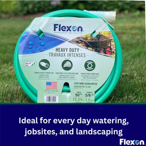 Vista 5 de Flexon FXG5850 - Manguera de jardín de 5/8 pulgadas x 50 pies, resistente de 5 capas para siempre