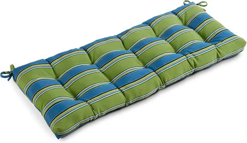 Vista 25 de Greendale Home Fashions Cojín de banco para exteriores de 51 pulgadas, Adobe Stripe