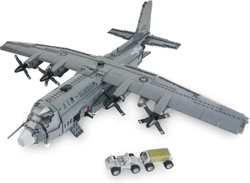 Vista 4 de General Jim's Conjunto de Bloques de Construcción AC-130 Hercules Gunship – 1,713 Piezas – Conjunto Detallado de Ladrillos Modelo de Aeronave