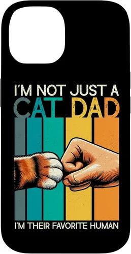 Vista 4 de Cat Dad Father Cat Lover Parent Father's Day Papa Fatherhood Case for iPhone 16