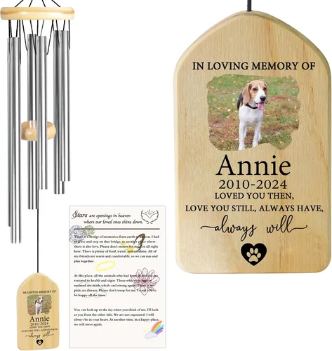 Vista 21 de Jocidea - Campanillas de viento personalizadas para gatos en memoria de gato, regalo por pérdida de gato, regalo de condolencia de mascota, regalo