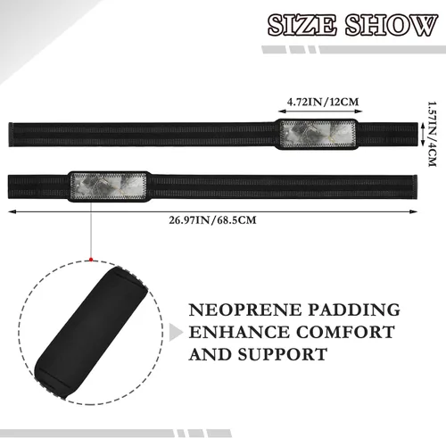 Vista 2 de Weight Lifting Wrist Straps Gym Wrist Wraps for Weightlifting Marble Gradient for Men Women Design Customizable