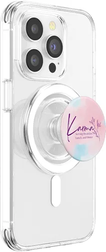 Vista 3 de Karma - Positividad, espiritualidad, vibración positiva, PopSockets florales MagSafe PopGrip para iPhone