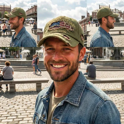 Vista 3 de 250th Anniversary USA Hat Eagle 250 Year American Anniversary Gorra de béisbol ajustable patriótica