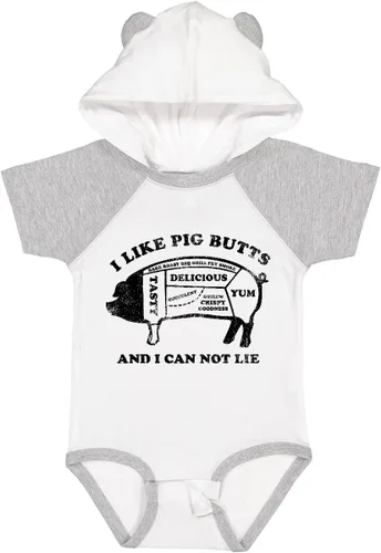 Vista 8 de inktastic Body para bebé I Like Pig Butts Blanco