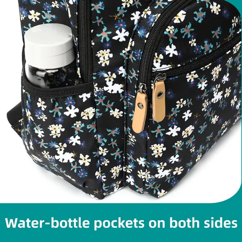 Vista 6 de Mochila para portátil Leaper para mujeres linda mochila floral para niñas para escuela, universidad, viajes, trabajo - mochila ligera para niños