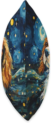 Vista 2 de Spaniel Puppy Dogs Starry Night Cocker Spaniel o Cavalier King Charles - Almohada de 16 x 16 pulgadas, multicolor