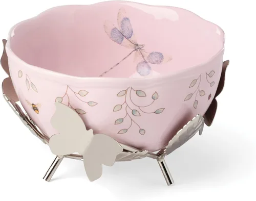 Vista 9 de Lenox Butterfly Meadow - Cuenco decorativo de porcelana para el 25