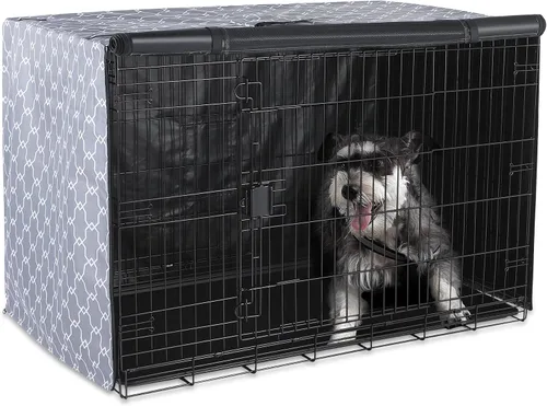 Vista 7 de Cubierta para Jaula de Perro Amazon Basics para Jaula de Alambre de 36 Pulgadas, Cubierta para Perrera