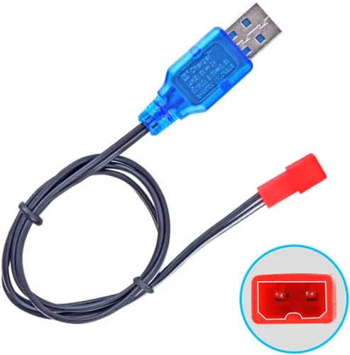 Vista 3 de 3.7v 400Ma Intelligence Lipo Battery Charger Toys Remote Control Airplane Model Helicopter JST-2P Plug USB Parts for Vestel LCD LED